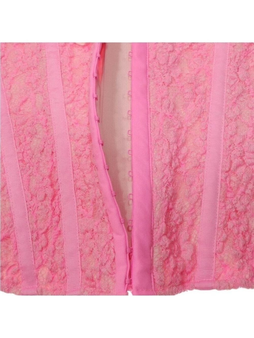 WE ARE HAH Seams Like Princess Corset M Rose Quartz Pink Lace Up Sexy- S & M - Picture 11 of 13